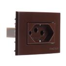 Conjunto para móveis planejados mdf com Tomada 20A 2p+T 250v Marrom Sleek Margirius