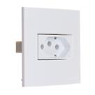 Conjunto Para Moveis Tomada 20A 250v Sleek Branco 70x70 Drywall Margirius