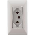 Conjunto para Móvel 1 Tomada 2P+T 10 A Aria Branco - 57241102 - TRAMONTINA Conjunto para Móvel 1 Tomada 2P+T 10 A Aria Branco - 57241102 - TRAMONTINA