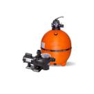 Conjunto para piscina até 65 mil litros filtro f550 bomba veico 1 cv