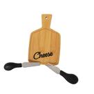 Conjunto para queijo bambu
