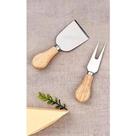 Conjunto para queijo com 2 peças: 1 espátula e 1 garfo