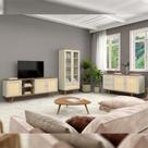 Conjunto para Sala de Estar c/ 4 peças Louro e Luna 100% MDF Conjunto para Sala de Estar c/ 4 peças Louro e Luna 100% MDF