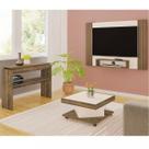 Conjunto para Sala de Estar Cine, com Painel, Mesa de Centro e Aparador