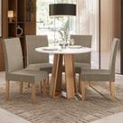 Conjunto para Sala de Jantar 1 Mesa Redonda com 4 Cadeiras