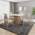 Conjunto para Sala de Jantar com 4 Cadeiras Dora