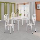 Conjunto para Sala de Jantar com 4 Cadeiras Lara