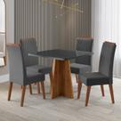 Conjunto para Sala de Jantar com 4 Cadeiras Malva Yescasa