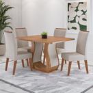 Conjunto para Sala de Jantar com 4 Cadeiras Pinole
