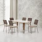 Conjunto para Sala de Jantar com 6 Cadeiras Cancun