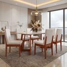 Conjunto para Sala de Jantar com 6 Cadeiras Dakota