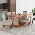 Conjunto para Sala de Jantar com 6 Cadeiras Pinole