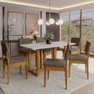 Conjunto para Sala de Jantar Filadélfia Tampo Oval 170cm com 6 Cadeiras em Madeira Maciça Miami Conjunto para Sala de Jantar Filadélfia Tampo Oval 170cm com 6 Cadeiras em Madeira Maciça Miami