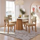 Conjunto para Sala de Jantar Mesa com 4 Cadeiras Jade