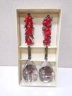 Conjunto para Salada Inox Cabo Decorado Pimenta 2 peças 26cm Quadrifoglio