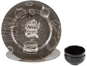 Conjunto para Servir Alleanza Burguer Black 4 Peças