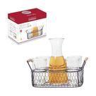 Conjunto Para Servir Bebidas Jarra Copos e Suporte Leblon Conjunto Para Servir Bebidas Jarra Copos e Suporte Leblon