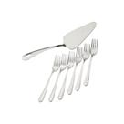 Conjunto para Servir Bolo em Inox 7 Peças Class Home