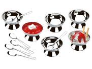 Conjunto para Sorvete e Sobremesa em aço inox 12 peças Jornata Brinox