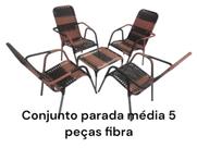 Conjunto Parada Média 5 peças FIBRA jardim área sala terraço
