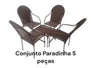 CONJUNTO PARADINHA FIBRA 5 PEÇAS jardim ária sala terraço