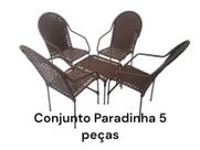 CONJUNTO PARADINHA FIBRA 5 PEÇAS jardim ária sala terraço