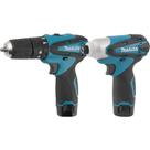 Conjunto Parafusadeira/furadeira de Impacto, com 2 Baterias 12 V, Carregador e Maleta, Dk1493 Makita Conjunto Parafusadeira/furadeira de Impacto, com 2 Baterias 12 V, Carregador e Maleta, Dk1493 Makita