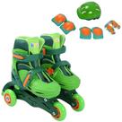 Conjunto Patins Infantil Triline + Kit de Proteção 28 - 31 Verde Brink+