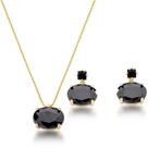 Conjunto pedra preta