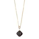 Conjunto Pedra Quadrado Dourado Verde CJ0906