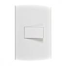 Conjunto Peesa Alfa 1502A 1 Interruptor Simples Branco