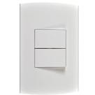 Conjunto Peesa Alfa 1505A 2 interruptores Simples Branco Conjunto Peesa Alfa 1505A 2 interruptores Simples Branco