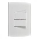 Conjunto Peesa Alfa 1505A 2 interruptores Simples Branco