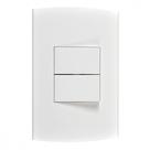 Conjunto Peesa Alfa 1505B 2 interruptores Paralelo Branco