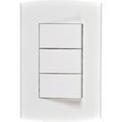 Conjunto Peesa Alfa 1507A 3 interruptores Simples Branco