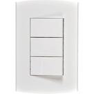 Conjunto Peesa Alfa 1507B 3 interruptores Paralelo Branco Conjunto Peesa Alfa 1507B 3 interruptores Paralelo Branco