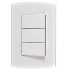 Conjunto Peesa Alfa 1507C 2 interruptores Simp.1Par.Branco