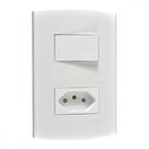 Conjunto Peesa Alfa 1543A 1 Interruptor Sim.Tom 10A