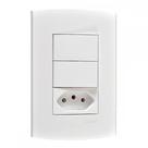 Conjunto Peesa Alfa 1548A 2 interruptores Sim.Tom 10A