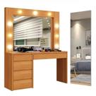 Conjunto Penteadeira Camarim 184x136cm Anne e Espelho Retangular 180cm Flora Conjunto Penteadeira Camarim 184x136cm Anne e Espelho Retangular 180cm Flora