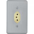 Conjunto Perlex 4X2 Cinza Com Placa(1Tomada 10A) 1311 Conjunto Perlex 4X2 Cinza Com Placa(1Tomada 10A) 1311