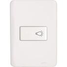 Conjunto Perlex Aros 4X2 Branco Com Placa(1Campainha) 7385