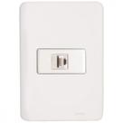 Conjunto Perlex Aros 4X2 Branco Com Placa(1Tomada Rj45) 7364
