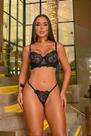 Conjunto Personalizável Fio Borboleta em Tule Chantilly Preto - Tamanhos P/M/G e GG Conjunto Personalizável Fio Borboleta em Tule Chantilly Preto - Tamanhos P/M/G e GG