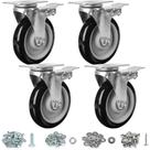 Conjunto pesado Caster Wheels Finnhomy de 5 polegadas de 4 3000 libras