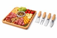 Conjunto Petisqueira Tábua + 4 Espátulas Gourmet