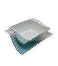 Conjunto Petisqueiras com Filete Dourado Verde e Branco 2 peças - Pra Caza