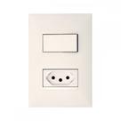 Conjunto Pial Plus+ Branco 1 Par+1Tomada 10A 078Bc Conjunto Pial Plus+ Branco 1 Par+1Tomada 10A 078Bc