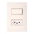 Conjunto Pial Plus+ Branco 1 Simp+1Tomada 10A 074Bc Conjunto Pial Plus+ Branco 1 Simp+1Tomada 10A 074Bc