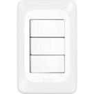Conjunto Pial Pop 4X2 Branco Com Placa (3Simples) Lgx111